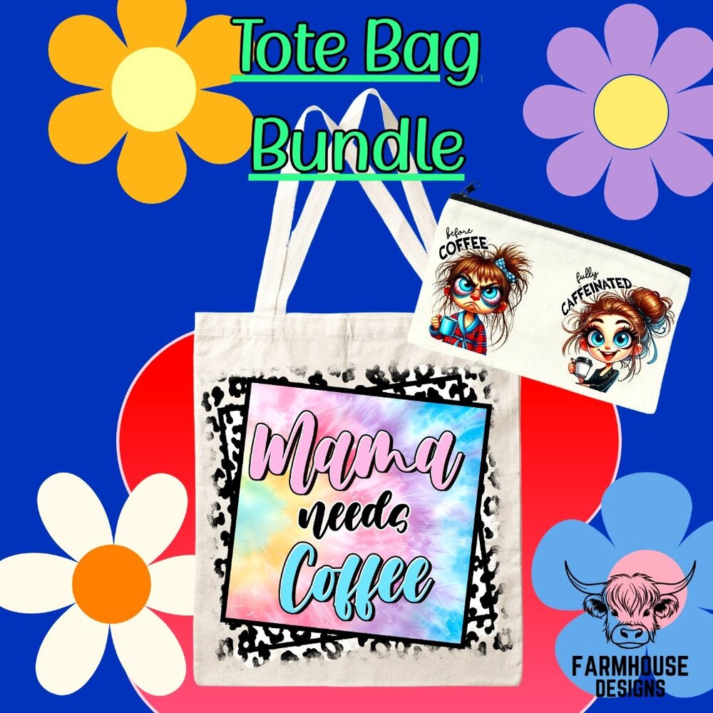 Tote Bag with Small Pouch Makeup Bag